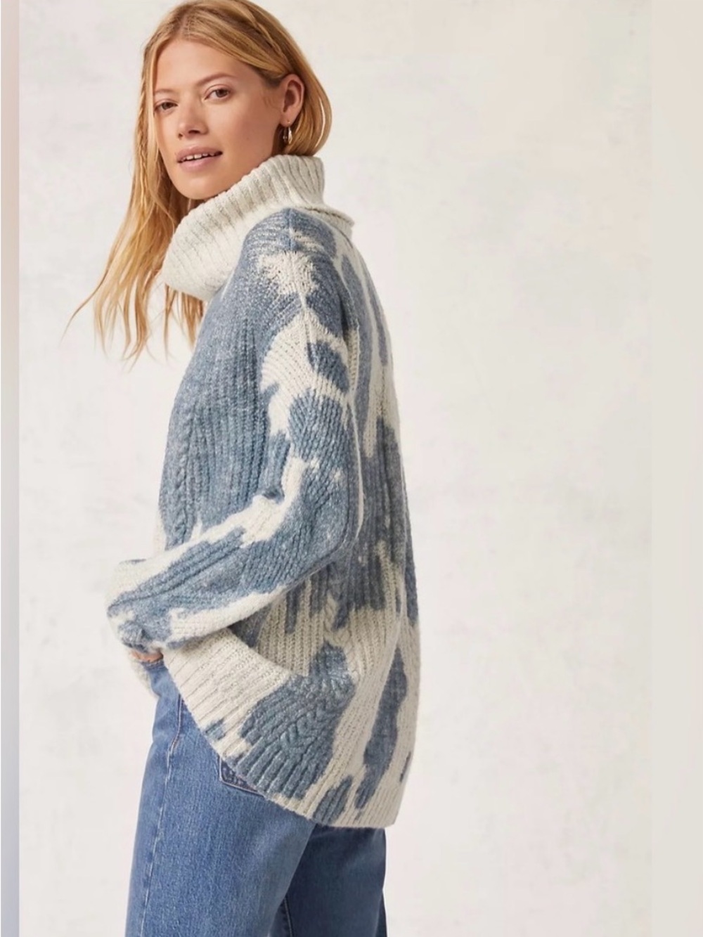 Anthropologie Pilcro Spotted Turtleneck Sweater Tunic Size S - Picture 5 of 7